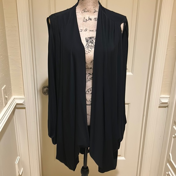 Josie Natori Tunic Vest Matte Black NWT - Picture 2 of 8